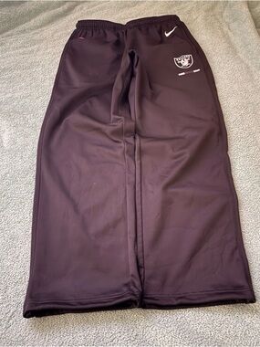 Nike Black Joggers with White Swoosh and Team Oakland Raiders